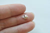 2 pcs Polished 925 Sterling Silver 3D Heart Charms 6mm