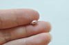 2 pcs Polished 925 Sterling Silver 3D Heart Charms 6mm