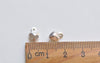 2 pcs Polished 925 Sterling Silver 3D Heart Charms 6mm