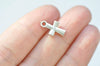 50 pcs of Antique Silver Small Cross Charms 8.5x14mm
