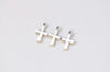 50 pcs of Antique Silver Small Cross Charms 8.5x14mm