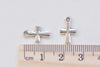 50 pcs of Antique Silver Small Cross Charms 8.5x14mm