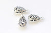 10 pcs Antique Silve 3D Filigree Drop Teardrop Charms 13x21mm