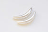 2 pcs S999 Sterling Silver Smooth Curved Tubes 44mm