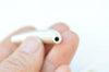 2 pcs S999 Sterling Silver Smooth Curved Tubes 44mm