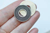 10 pcs Antique Silver Coiled Round Ring Pendant Charms 27mm