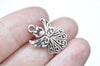 20 pcs of Antique Silver Angel Charms 14x20mm