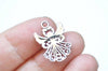 20 pcs of Antique Silver Angel Charms 14x20mm