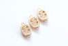 4 pcs Shiny Gold Tone Brass Oval Filigree Flower Base Settings Connector Match 10x14mm Cameo