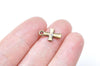 50 pcs of Antique Bronze Small Cross Charms 8.5x14mm