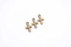 50 pcs of Antique Bronze Small Cross Charms 8.5x14mm