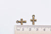 50 pcs of Antique Bronze Small Cross Charms 8.5x14mm