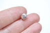 30 pcs Antique Silver Round Lotus Flower Beads 7mm