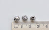 30 pcs Antique Silver Round Lotus Flower Beads 7mm
