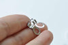 10 pcs 304 Stainless Steel Ball Chain Double Ring Link Loop Connectors 1.5mm-10mm
