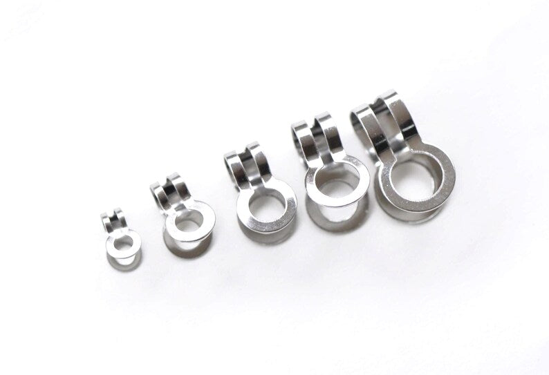 10 pcs 304 Stainless Steel Ball Chain Double Ring Link Loop Connectors 1.5mm-10mm