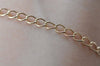 6.6ft (2m) of 18K Gold Plated Extension Chain Curb Chain Link Size 3.1mm