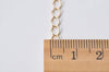 6.6ft (2m) of 18K Gold Plated Extension Chain Curb Chain Link Size 3.1mm