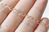 6.6ft (2m) of 18K Gold Plated Extension Chain Curb Chain Link Size 3.1mm