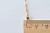 3.3ft (1m) Fancy Satellite Chain 18K Champagne Gold Plated Brass Ball Cable Chain
