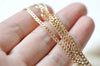 16ft (5m) KC Light Gold Flat Curb Chain Soldered Links 2.3mm A4950