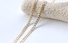 16ft (5m) KC Light Gold Flat Curb Chain Soldered Links 2.3mm A4950