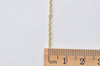 6.6ft (2m) of 18K Champagne Gold Tone Brass Oval Flat Cable Chain Link 1.6mm