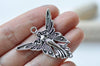 10 pcs of Antique Silver Large Butterfly Fairy Charms 37x38mm
