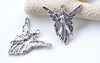 10 pcs of Antique Silver Large Butterfly Fairy Charms 37x38mm