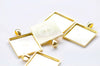 5 pcs Square Cabochon Base Pendants Match 25x25mm Cameo Pick Color