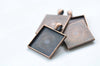 5 pcs Square Cabochon Base Pendants Match 25x25mm Cameo Pick Color