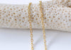 6.6ft (2m) of 18K Champagne Gold Tone Brass Oval Flat Cable Chain Link 1.6mm