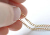 6.6ft (2m) of 18K Champagne Gold Curb Chain Soldered Links Size 1.8mm