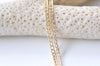 6.6ft (2m) of 18K Champagne Gold Curb Chain Soldered Links Size 1.8mm