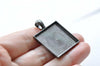 5 pcs Square Cabochon Base Pendants Match 25x25mm Cameo Pick Color