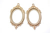 5 pcs Metal Oval Base Settings Pendant Tray Match 30x40mm Cabochon