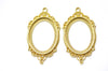 5 pcs Metal Oval Base Settings Pendant Tray Match 30x40mm Cabochon