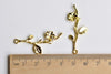 Gold Tree Branch Charms Pendants 13x41mm Set of 10 A3373