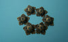 50 pcs Antiqued Bronze Filigree Flower Bead Caps 15mm A2044