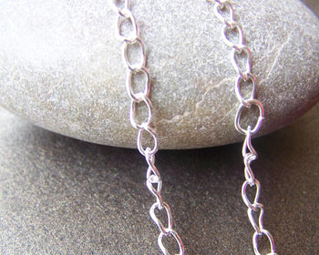 32ft (10m) Silver Extension Cable Chain 3x4mm A2000
