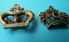 10 pcs Antique Bronze Crown Pendants Charms 22x23mm A777