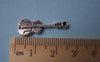 10 pcs of Antique Silver Guitar Instrument Charms 10x27mm A1648