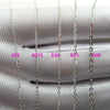 Polished 925 Sterling Silver Sparkle Flat Oval Chain 1mm/1.2mm/1.45mm/1.6mm