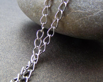 32ft (10m) Silvery Gray Extension Cable Chain 3x4mm A1998