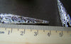 50 pcs Silver Filigree Cone Long Bead Caps 8x41mm A2052
