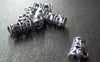 20 pcs of Antique Silver Curved Tube Bail Charms 6x12mm A1104