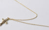 Anti Tarnish 16K Gold Flat Link Oval Cable Chain 1.5mm A7804