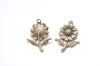 20 pcs Antique Bronze/Silver Sunflower Charms Pendants