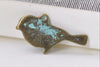 10 pcs Antique Bronze Green Patina Sparrow Bird Charms A4959