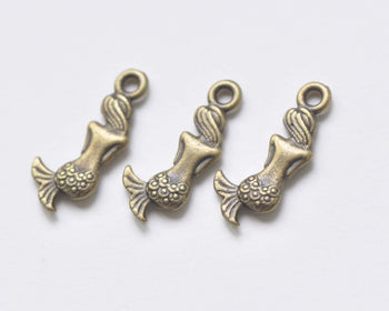 Antique Bronze Sea Siren Charms Set of 20 A6259